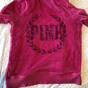 Victoria secret pink velour size small jacket